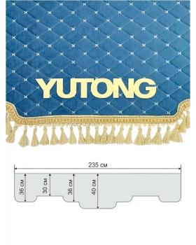  Ламбрекен лобового окна YUTONG кабрио синий-foto3