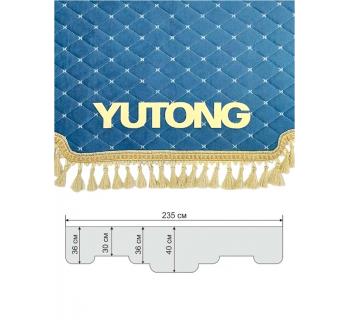  Ламбрекен лобового окна YUTONG кабрио синий-foto3