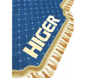 Ламбрекен лобового окна HIGER синий-коричневый/бежевый-foto4