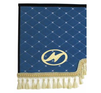 Ламбрекен лобового окна HIGER синий-бежевый-foto3