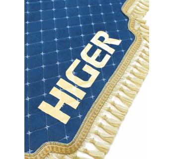 Ламбрекен лобового окна HIGER синий-бежевый-foto4