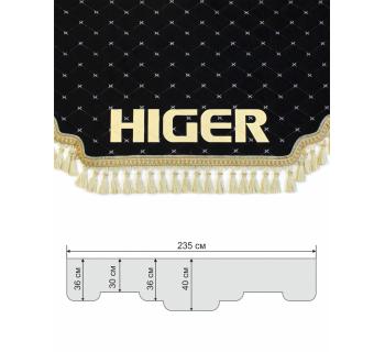 Ламбрекен лобового окна HIGER черный-бежевый-foto2