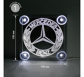 Светодиодная табличка MERCEDES 150*150мм