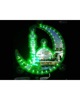 Полумесяц с мечетью светодиодный 23х32см зеленый-foto3