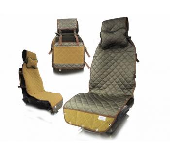 Накидка стеганая двусторонняя 14 Модель - Экокожа черная-foto2