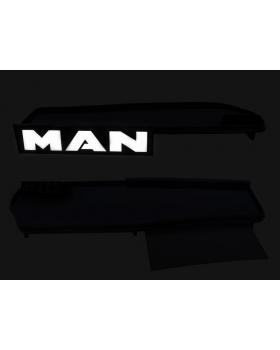 ! Полка в кабину MAN TGS (с выдвижным столиком+подсветка логотипа)-foto2
