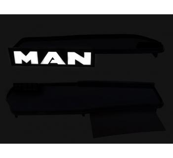 ! Полка в кабину MAN TGS (с выдвижным столиком+подсветка логотипа)-foto2