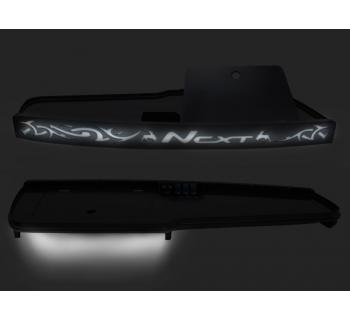 Полка в кабину ГАЗель NEXT (с люком + подсветка салона и лого)-foto3