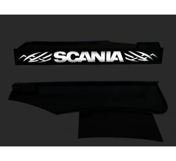 Полка в кабину SCANIA P340 (с подсветкой логотипа + выдвижной стол)-foto2