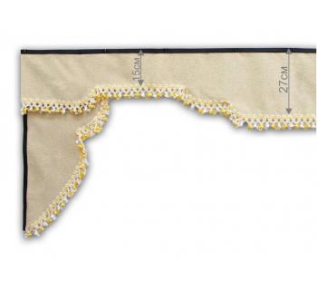 Ламбрекен с уголками широкие беж. астра фонарик-foto2