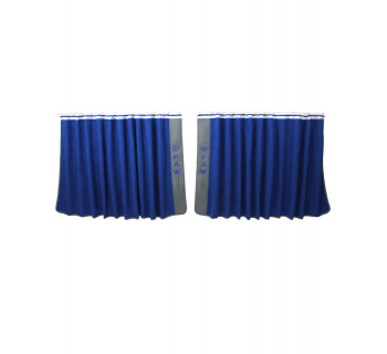 Шторы лобового окна для грузовых автомобилей FAW (90х220см) Синий/Серый 