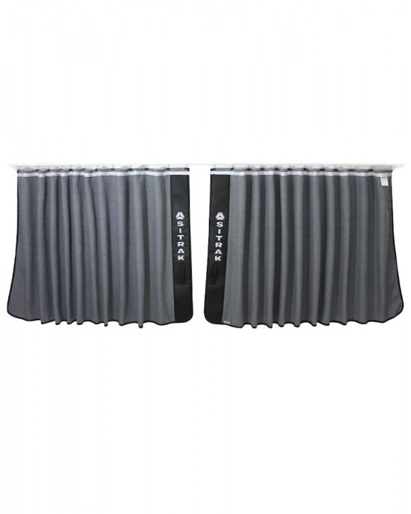 Шторы лобового окна для грузовых автомобилей SITRAK (90х220см) Серый/Черный 