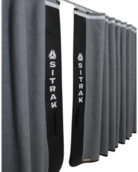 Шторы лобового окна SITRAK (90х220см) Серый/Черный-foto3