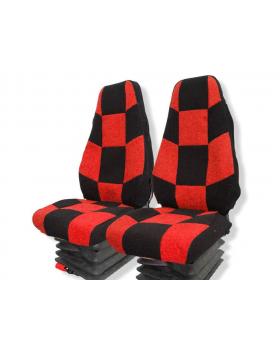 Чехлы VOLVO FH Шахмат астра красный