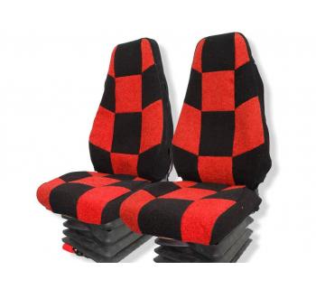 Чехлы VOLVO FH Шахмат астра красный