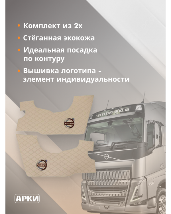 Накладки на дверные карты VOLVO FH16 Бежевый