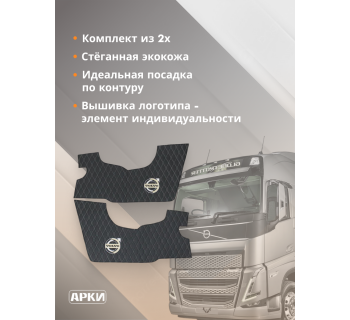 Накладки на дверные карты VOLVO FH16 Черный-foto2