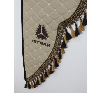 Ламбрекен и уголки из экокожи SITRAK Бежевый темный-foto4