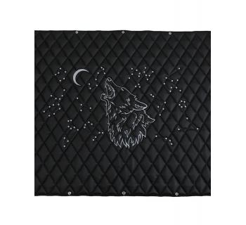 Задняя стенка спальника Волк Звездное небо Экокожа черная-foto2
