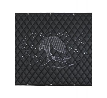 Задняя стенка спальника Волк полнолуние Экокожа черная-foto2