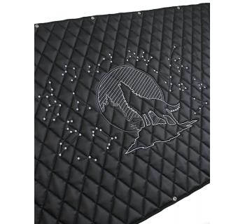 Задняя стенка спальника Волк полнолуние Экокожа черная-foto4