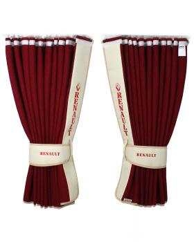 Шторы лобового окна RENAULT (90х220см) Красный/Бежевый-foto2