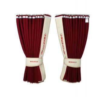 Шторы лобового окна RENAULT (90х220см) Красный/Бежевый-foto2