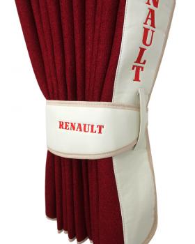 Шторы лобового окна RENAULT (90х220см) Красный/Бежевый-foto3