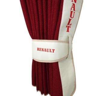 Шторы лобового окна RENAULT (90х220см) Красный/Бежевый-foto3