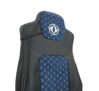 Чехлы DONGFENG Велюр и экокожа Синий/Черный вышивка-foto4