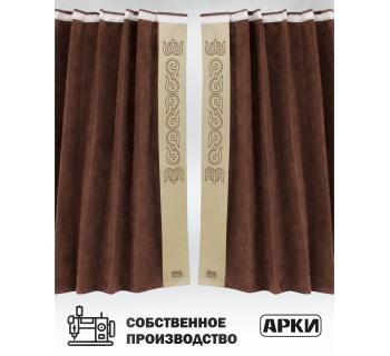 Шторы лобового окна 90х270 Коричневый Восточный-foto3