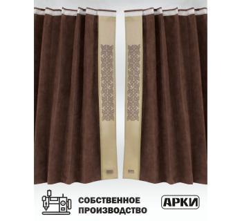 Шторы лобового окна 90х270 Коричневый Скандинавский-foto3