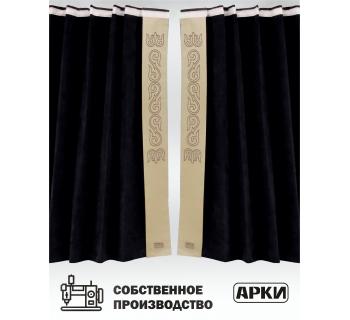 Шторы лобового окна 90х270 Чёрный Восточный-foto3