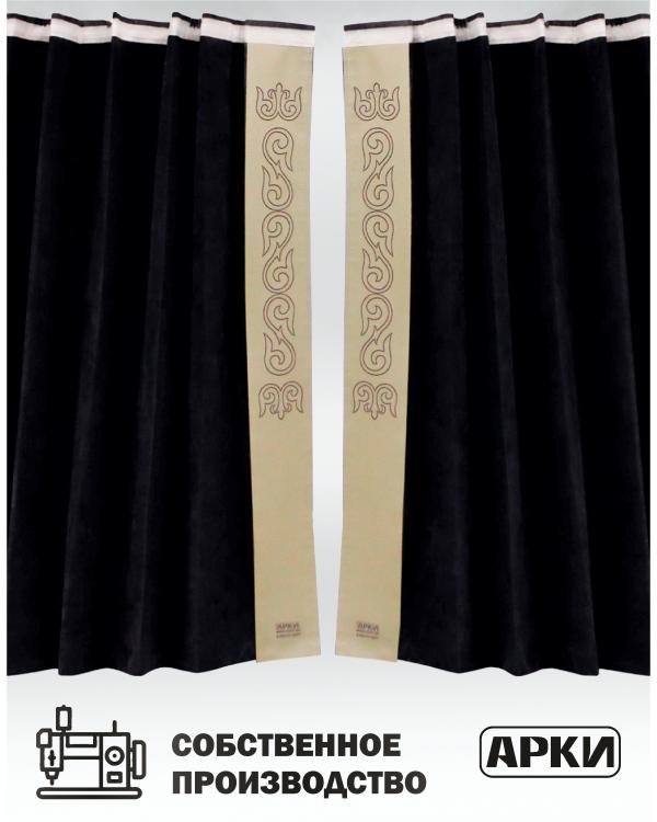 Шторы лобового окна 90х270, вставки с гравировкой Чёрный Восточный Шторы лобового окна 90х270, вставки с гравировкой Чёрный Восточный