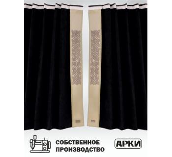 Шторы лобового окна 90х270 Чёрный Скандинавский-foto3