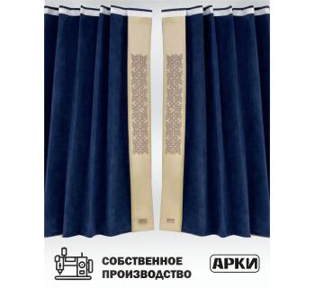 Шторы лобового окна 90х270 Синий Скандинавский-foto3