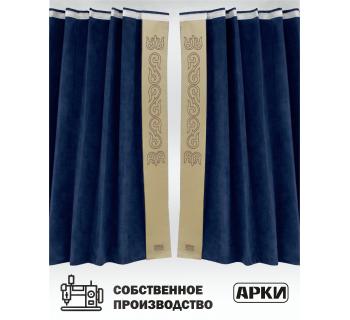 Шторы лобового окна 90х270 Синий Восточный-foto3