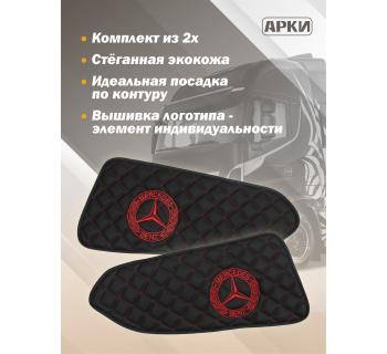 Накладки на дверные карты MERCEDES MPIV Чёрный ВШ-Красный-foto2