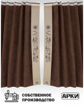 Шторы лобового окна 90х270 Коричневый Солнце-foto3