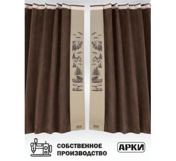 Шторы лобового окна 90х270 Коричневый Медведи-foto3