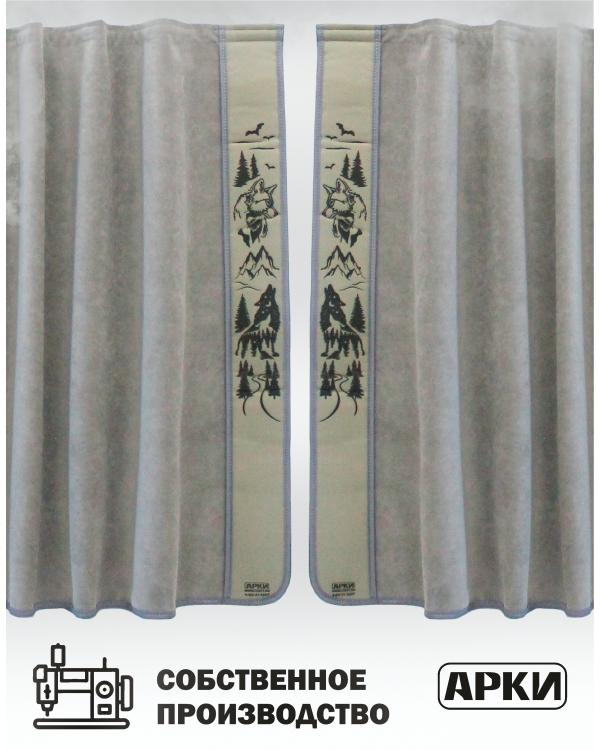 Шторы лобового окна 90х240 Серый Волки