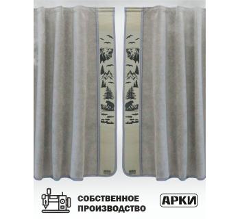 Шторы лобового окна 90х240 Серый Медведи-foto3