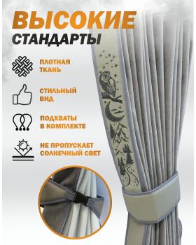 Шторы лобового окна 90х240 Серый Совы-foto2