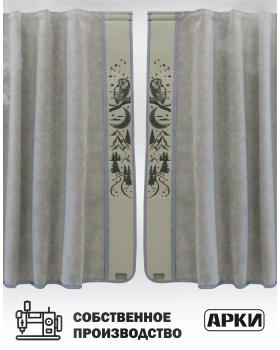 Шторы лобового окна 90х240 Серый Совы-foto3