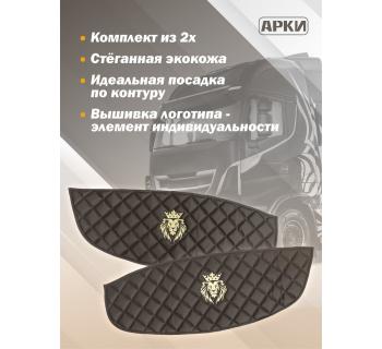 Накладки на дверные карты MAN TGX Коричневый-foto2