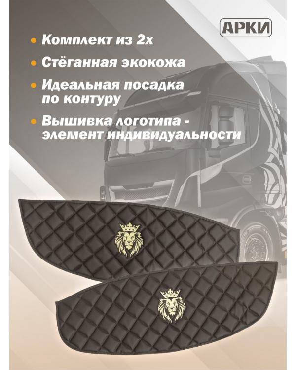 Накладки на дверные карты MAN TGX Коричневый