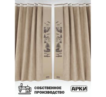 Шторы лобового окна 90х270 Бежевый Медведи-foto3
