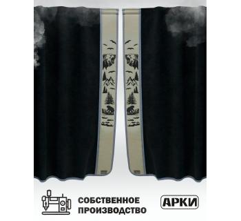 Шторы лобового окна 90х240 Черный Медведи-foto3