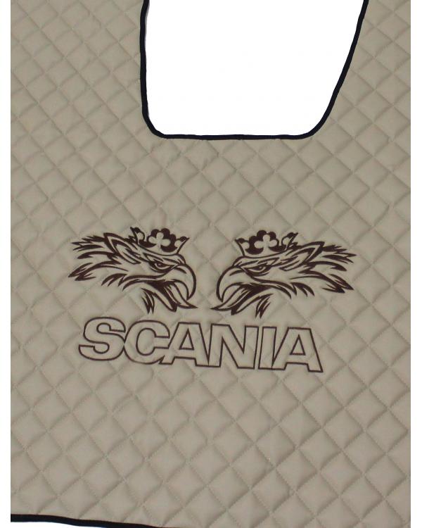 Коврик SCANIA с вышивкой Бежевый темный