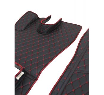 3D Коврик DAF 107 Черный/ Красный-foto4